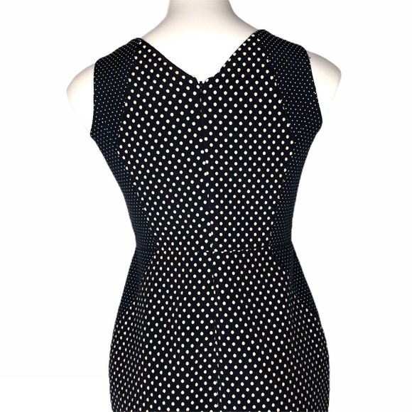 Banana Republic Sleeveless Navy Polka Dot Dress - Picture 6 of 8